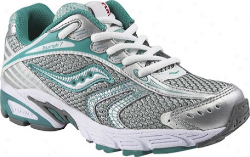 Saucony Triumph 7 Run For Good (girls') - Teal/silver/turquoise Leather/mesh