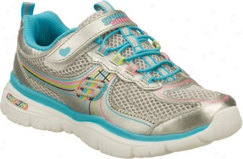 Skechers Lite Sprints Lovelite (girls') - Silver/multi