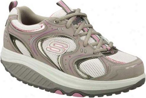 Skechers Shape Ups Action Packed (women's) - Gray/pink