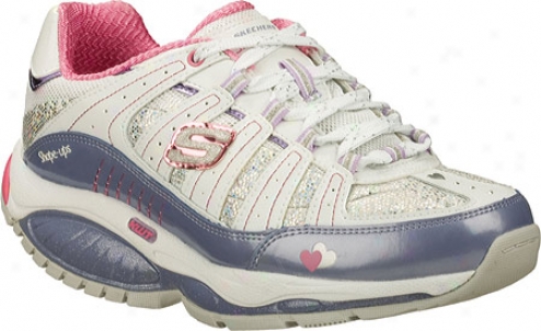 Skechers Shape Ups Atomics K W T Trainer (girls') - White/lavender/pink