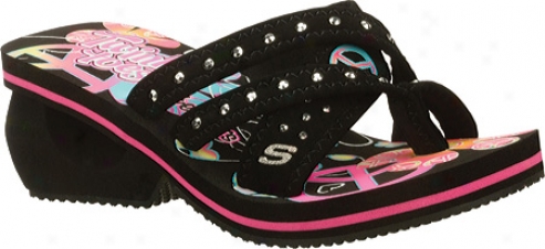 Skechers Spinners Silly Lillies (girls') - Black/multi/neon