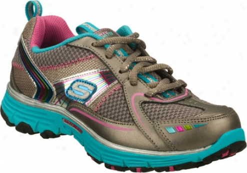 Skechers Sporty Shorty Hi Lites (girls') - Grey/blue