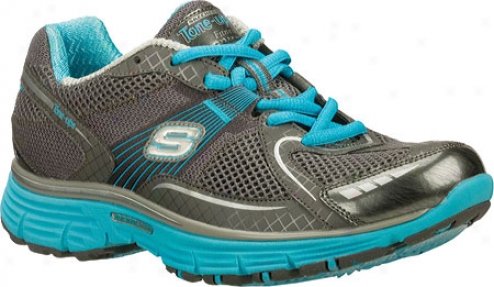 Skechers Tone Ups Fitness Ready Set (women's) - Charcoal/aqua