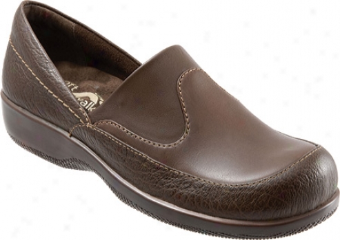 Softwalk Menifee (women's) - Dark Brown Rustic Tumbled/soft Calf/stretch