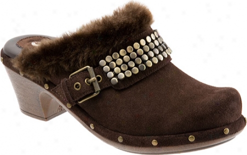 Softwalk Mika (women's) - Dark Brown Kid Suede/faux Rabbit Fur