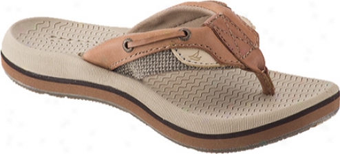 Sperry Top-sider Bluefish Thong (children's) - Linen/oat Leather