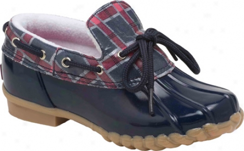 Sperry Top-sider Duckie (girls') - Navy/plaid Rubber