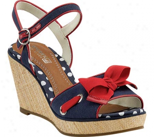 Sperry Top-sider Paloma (women's) - Navy/red Polka Dots