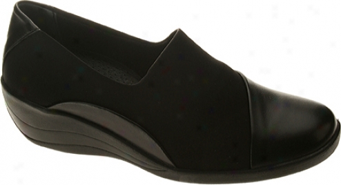 Spring Step Amanda (women's) - Black Leather/lycra