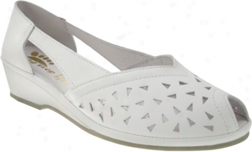 Spring Step Bow (women's) - White Leather