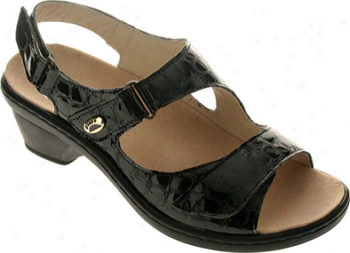 Sprint Step Parma (women's) - Black Croco Embossed Leather