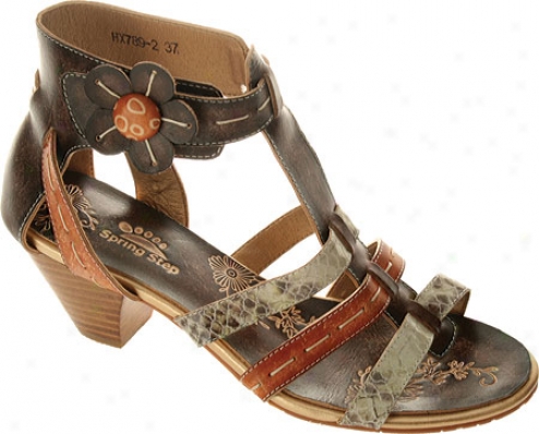 Spring Step Pleasure (women's) - Brown Multi Leatuer