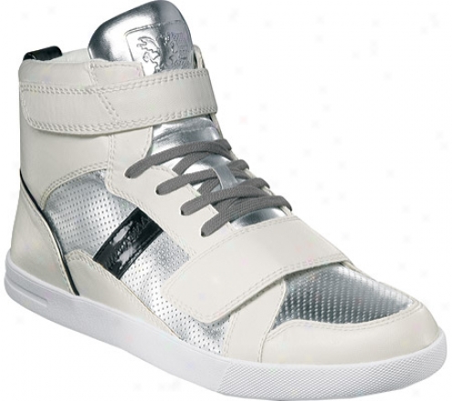 Stacy Adams Blaze 53373 (men's) - White/silver Leather/patent