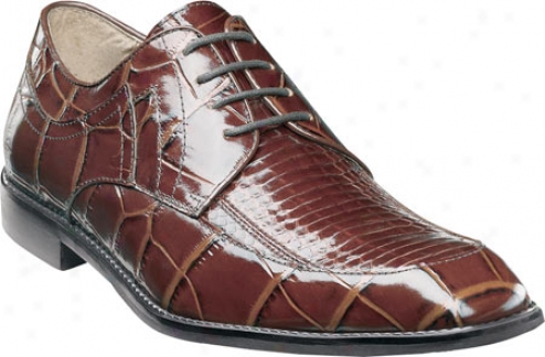 Stacy Adams Carrara 24642 (men's) - Cognac Snakeskin/croco Print Leather