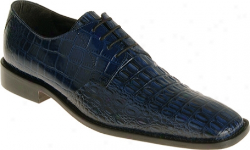 Stacy Adams Merrick 24542 (men's) - Navy Hornback/crocodile Print Leather