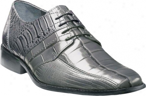 Stacy Adams Pietro 24675 (men's) - Grey Crocodile/llzard/ostrich Leg Print