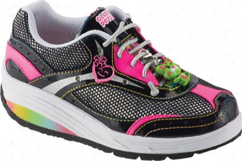 Stride Rit eGlitzy Pets Glamorous (girls') - Blacm/neon Pink Leather/mesh