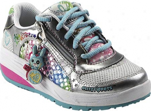 Stride Rite Glitzy Pets Jazzy (infant Girls') - Silver/blue/pink Leather/mesh