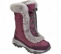 The Nortb Face Nuptse Fur Ii (girls') - Pop Pink Mini-houndsototh/dark Gull Grey