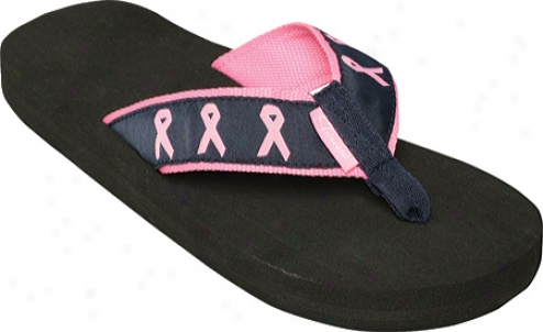 Tidewater Sandals Breast Cancer (women's) - Pink/navy