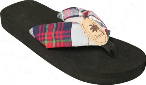 Tidewater Sandals Claire Madras (women's) - Blue/red/green