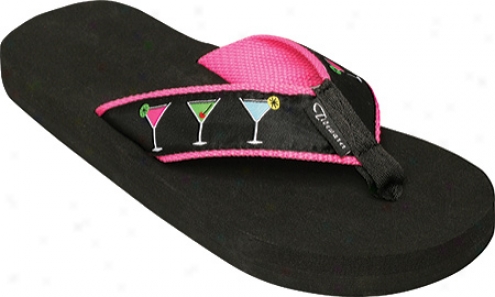 Tidewatdr Sandals Cocktails (women's) - Pink/black/green/blue/yellow