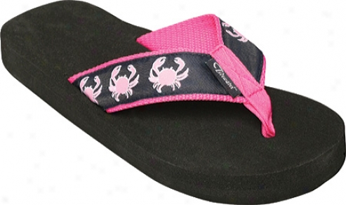 Tidewater Sandals Crab (women's) - Navy/pink