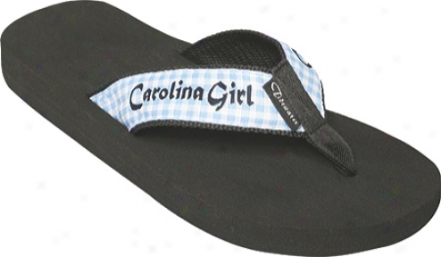 Tidewater Sandals Gingham Nc Girl (women's) - Blue/white