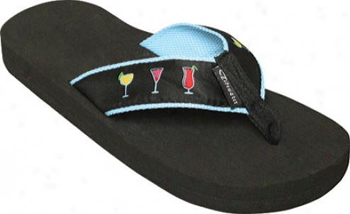 Tidewater Sandals Happy Sixty minutes (women's) - Black/blue/pink/yellow