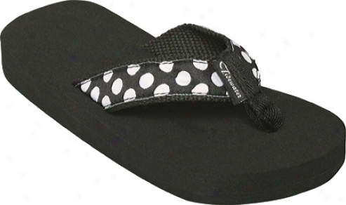 Tidewater Sandals Polka Dots (children's) - Black/white