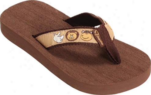 Tidewwter Sandals Zoo Buddies (infants') - Brown/tan/white