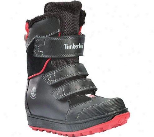 Timberland Alpine Adventure Waterproof_Snow Boot (children's) - Black/red Leather