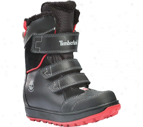 Timberland Alpine Adventure Waterproof Snow Boot (infants') - Black/red Leather