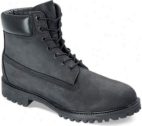 "timberland Classic 6"" Premium Boot (men's) - Black Nubuck Leather"
