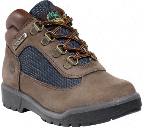 Timberland Classic Boot Series Field Boot, Leather And Fabric (infants') - Brown W/ Green