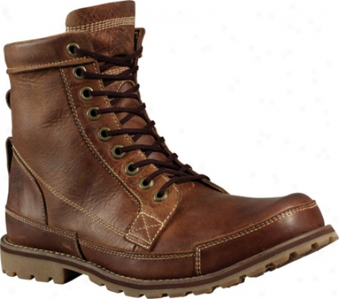 "timberland Earthkeepers 6"" Leather Boot (men's) - Medium Brown Oiled Nubuck/tan Canvas"