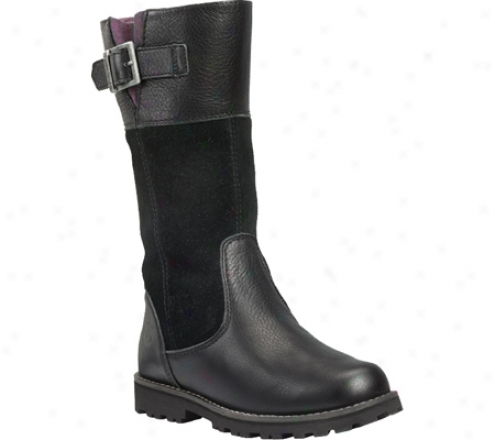 Timberland Maplebrook Tall Boot (girls') - Black Full Twentieth part of a scruple Leather/suede