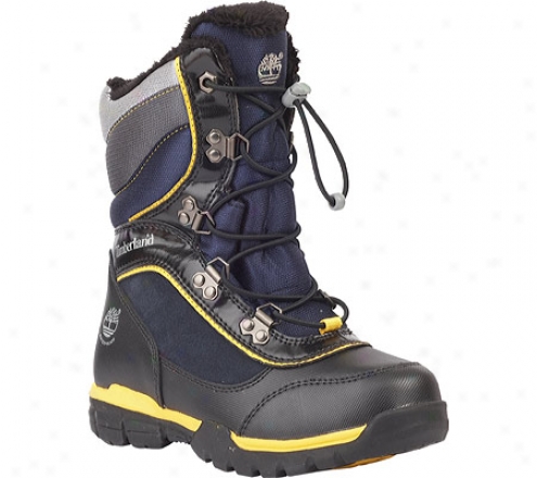 Timberland Nor'easter Waterproof Snow Boot (children's) - Navy/yellow Leather/textile