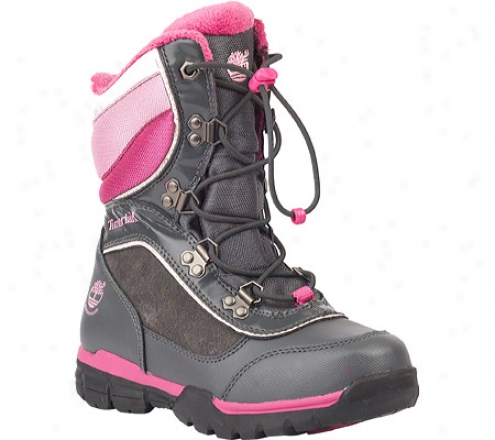 Timberland Nor'easter Waterproof Snow Boot (infants') - Wicked Grey/pink/leather/textile