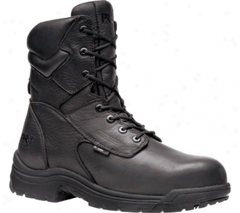 "timberland Titan 8"" Waterproof Composite Toe (men's) - Black Full Grain Leather"