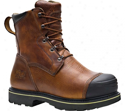 "timberland Warrick Smelter 8"" Safety Toe Boot (men's)-  Brown Full Grain Leather"