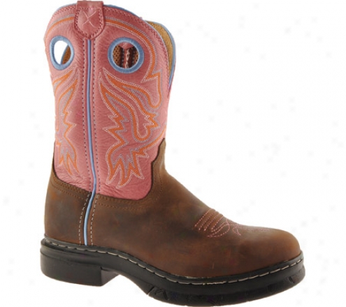 Twisted X Boots Wezs001 (women's) - Marbled Distressed/light Pink Leather