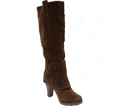 Wild Diva Gracie-03 (women's) - Brown Polyurthane Suede