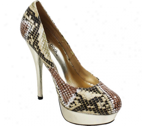 Wild Diva Lorane-01 (women's) - Natural Snake Polyurethane