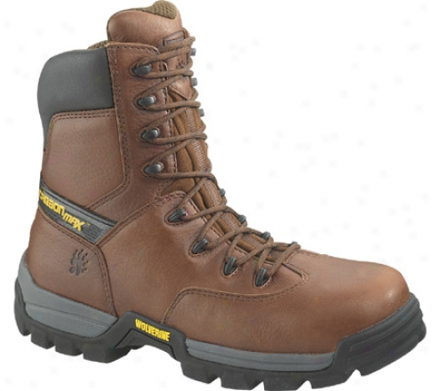 "wolverine Guardian 8"" Carbonx Safety Toe Slip Resistant Work (men's) - Brown Completely Grain Leather"