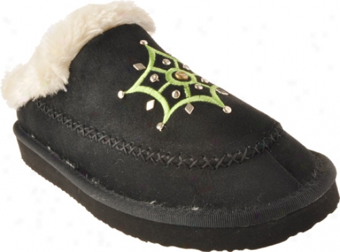 Woolenstocks Indooro/utdoor Scuffs Ww506 (children's) - Black Suede