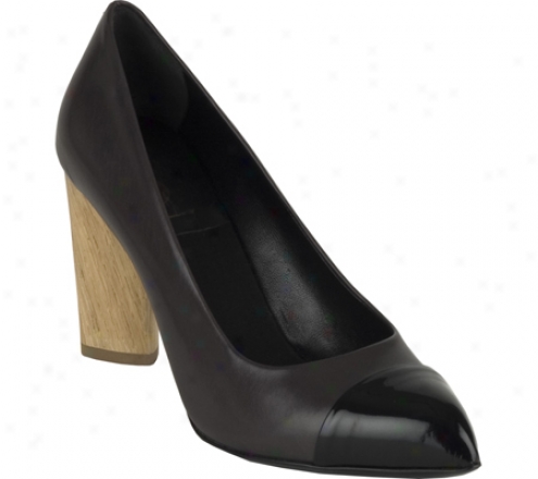 Yves Saint Laurent 319ls187735 (women's) - Charcoal Leather/black Patent Leatber