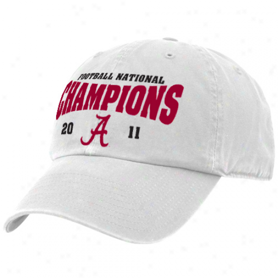 '47 Brand Alabama Crimson Current White 2011 Bcs National Champions Adjustable Hat