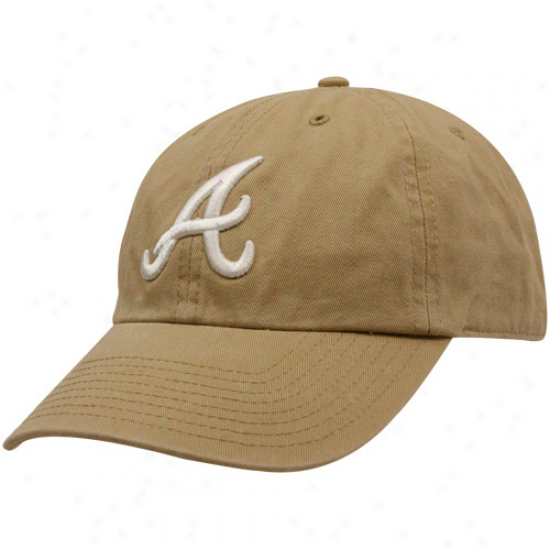 '47 Brand Atlanta Braves Khaki Cleanup Adjustable Hat