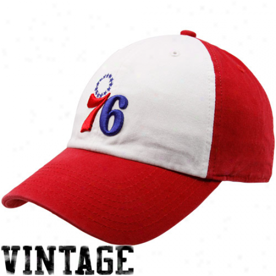 '47 Brand Philadelphia 76ers Red-white Hardwood Classics Freshman Franchise Flex Hat